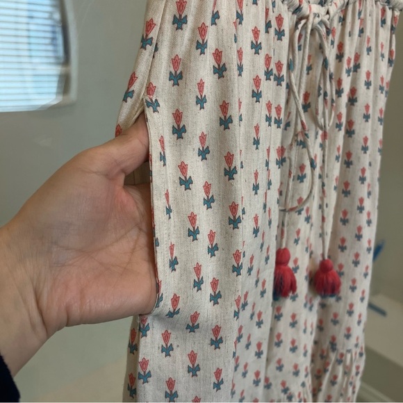 Global Desi Boho Vneck floral print jumpsuit, wide leg, sleeveless, sz XS - Picture 8 of 16